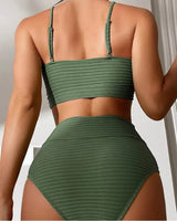 High-Waist Strappy Bikini Set - Voldara