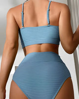 High-Waist Strappy Bikini Set - Voldara