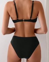 Regular-Waisted Padded Bikini Set - Voldara