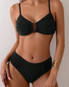 Regular-Waisted Padded Bikini Set - Voldara