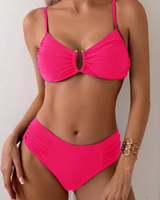 Regular-Waisted Padded Bikini Set - Voldara