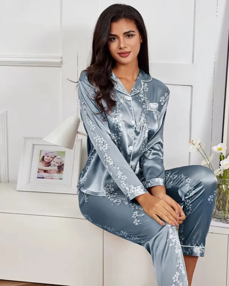 Printed Long-Sleeve Pyjama Set