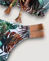 Ribbed Ruffle Bikini Set - Voldara