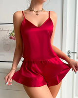 Satin Camisole Pyjama Set - Voldara