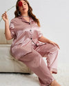 Satin Lounge Pyjama Set - Voldara