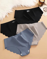 4-Pack: Seamless Wavy-Edge Low-Rise Briefs - Voldara