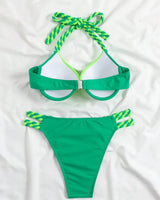 Solid Underwired Bikini Set - Voldara