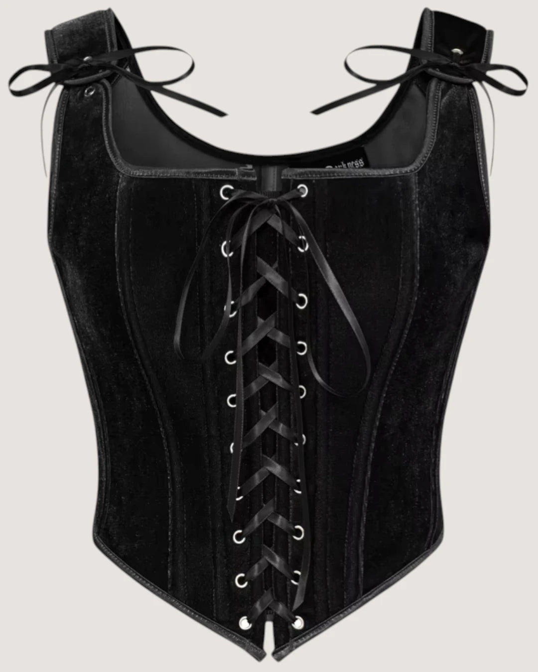 Square Neck Velvet Corset Top - Voldara