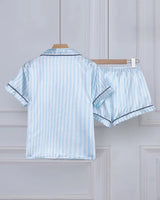 Striped Satin Short Pyjamas - Voldara