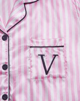 Striped Satin Short Pyjamas - Voldara