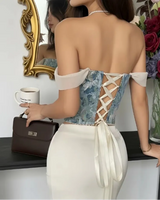 Structured Jacquard Corset - Voldara