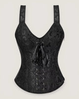 Structured Jacquard Corset Top - Voldara