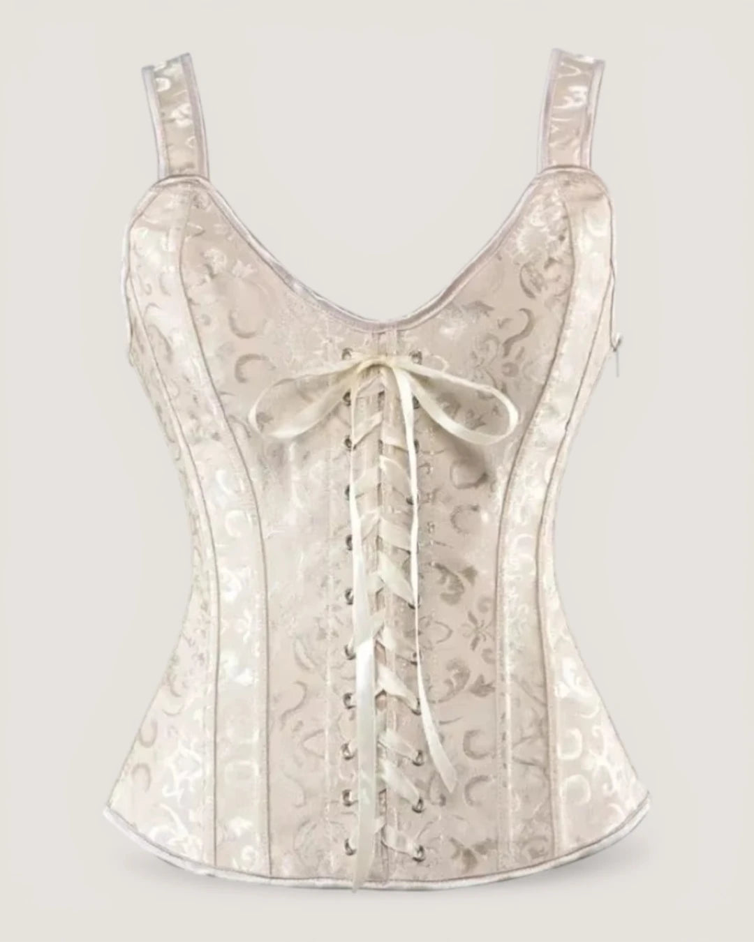 Structured Jacquard Corset Top - Voldara