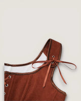Structured Lace-Up Corset Top - Voldara