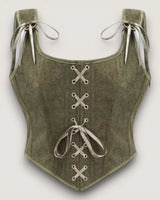 Structured Lace-Up Corset Top - Voldara