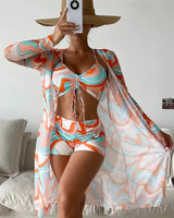Three-Piece High-Waist Bikini Set - Voldara