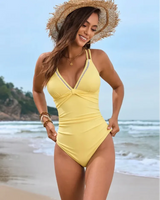 V-Neck Backless One-Piece Swimsuit - Voldara